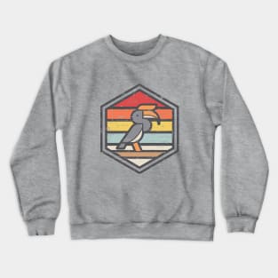 Retro Badge Hornbill Light Crewneck Sweatshirt